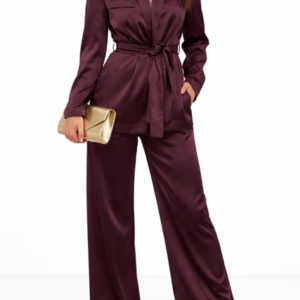 Conjunto Satén Berenjena